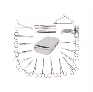 Ensemble d'instruments de microchirurgie vétérinaire : pinces hémostatiques, ciseaux chirurgicaux, seringues vétérinaires pour chiens en acier inoxydable 304 - Product Image 3