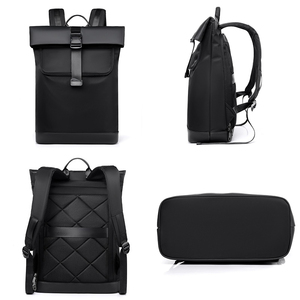 กระเป๋าเป้สะพายหลังแล็ปท็อปแบบม้วนปิดด้านบน ดีไซน์ทันสมัยสำหรับผู้ชาย สไตล์ลำลอง เหมาะสำหรับการเดินทาง กันน้ำ  รับสกรีนโลโก้ตามสั่ง  สินค้ามาใหม่  ลดราคา - Product Image 2