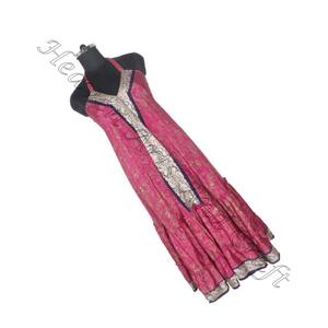 <b>Hot</b> Looking Handmade Indian Vintage Sari Silk Maxi <b>Dress</b> <b>Ladies</b> Elegant Dinner Gown Sleeveless Evening Gowns Women's <b>Dress</b> - Product Image 1