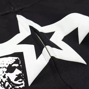 Nouveau design de sweat à capuche zippé avec visage intégral sweats à capuche pour hommes avec logo personnalisé sweat à capuche zippé pour hommes hip hop - Product Image 4