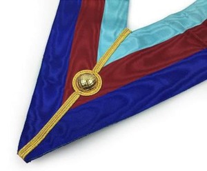Customizable Embroidered Masonic Sash for Hand Made Embroidered Regalia Sashes <b>Gold</b> Badges - Product Image 5