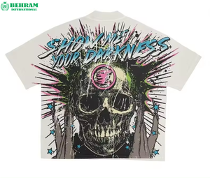 เสื้อยืดโอเวอร์ไซส์ทรงบ็อกซี่สำหรับผู้ชาย ระบายอากาศได้ดี คอกลม ผ้าฝ้าย 100% พิมพ์ลาย DTG เป็นมิตรกับสิ่งแวดล้อม แห้งเร็ว สไตล์สตรีทแวร์ - Product Image 5