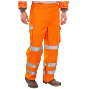 Pantalon de sécurité et de protection personnalisé en coton tissé ignifuge résistant aux acides pour le travail - Product Image 2