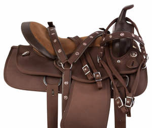 Selle occidentale synthétique emballée sur mesure d'approvisionnement direct d'usine pour le matériel en cuir d'équitation pour l'exportation d'Inde - Product Image 1