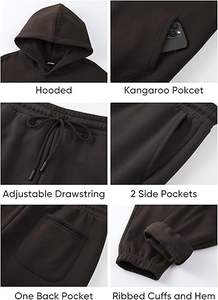 Sweat-shirt couple personnalisé de haute qualité brodé, ODM, sweat-shirt pour homme, poche surdimensionnée, mode sommeil, voyage, unique - Product Image 5