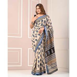 Sari de Georgette Chanderi con Blusa, Vestido Indio de Seda Pesada, Lehenga Banarasi Suave Estilo Bollywood con Salwar Kameez - Product Image 4