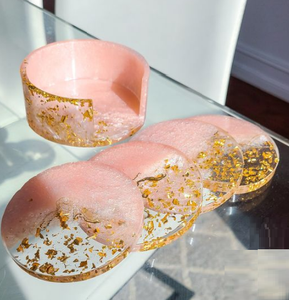 Tapis et tampons en résine faits à la main Design floral Vaisselle et ustensiles de cuisine Accessoire pour hôtels et restaurants Sous-verre pour thé et boissons - Product Image 6