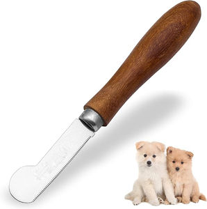 Cuchillo Profesional para Pelar Perros y Mascotas, Mango Redondo de Madera, Cuchillo de Acero Inoxidable para Pelar - Product Image 5