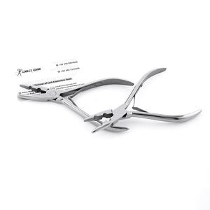 2024 herramienta profesional para extensiones de cabello, alicates de microcuentas de acero inoxidable, alicates para prensar ondas de playa con Color plateado de 2 agujeros - Product Image 2