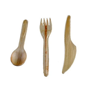 Couverts jetables écologiques biodégradables en feuilles de palmier pour les fêtes-Cuillères à dîner - Product Image 1