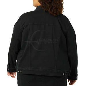 แจ็กเก็ตยีนส์แบบเปิดสำหรับผู้หญิงเสื้อแจ็กเก็ตยีนส์แบบเย็บเปิดสำหรับผู้หญิง - Product Image 4