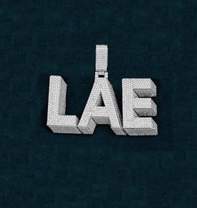 Moissanite VVS Hip Hop Style Pendant Iced Letter Design Diamond 925 Sterling Silver - Product Image 4