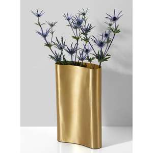 Vase de table en aluminium artisanal tendance, pot à fleurs, design indien complexe, décoration intérieure, finition argentée polie, personnalisable - Product Image 2
