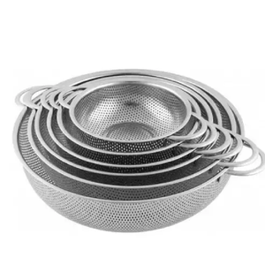 Ensemble de 3 panier à pâtes indien de haute qualité passoire fruits légumes pour égoutter l'eau panier à tamis profond ustensiles de cuisine en gros - Product Image 2