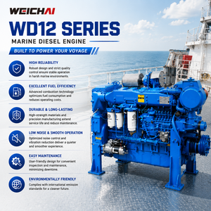 <span class=keywords><strong>Moteur</strong></span> diesel marin Weichai WD12 <span class=keywords><strong>300</strong></span>-400 <span class=keywords><strong>CV</strong></span>, <span class=keywords><strong>moteur</strong></span> robuste refroidi par eau pour navires de cargaison, navires offshore et groupes électrogènes - Product Image 3