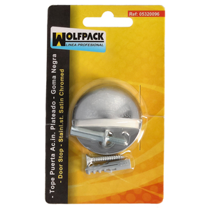 Fermaporta Wolfpack a vite in acciaio inossidabile argento opaco - Product Image 4