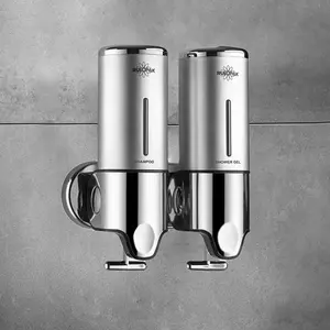 Rulopak T Pull Double 500ml Ensemble Gel Douche & Shampoing en Acier Inoxydable avec Savon Liquide pour Hôtels et Usage Domestique - Product Image 2