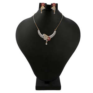 American Diamond <b>Locket</b> Set - Multi - Product Image 1