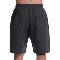 Pantalones cortos lisos de lana de algodón 100% para hombre, pantalones cortos de moda esenciales para hombre con cintura elástica, pantalones cortos holgados informales personalizados para hombre