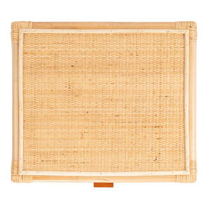 Mesita de noche de ratán de mimbre nórdica Industrial moderna con diseño de bambú para dormitorio, sala de estar, baño, apartamento, uso hospitalario - Product Image 6