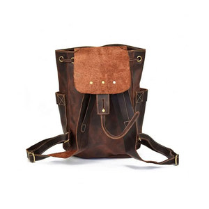 Mochilas de Cuero Vacuno Genuino de Edición Vintage, Nuevas, Cómodas, con Correa Ajustable, Bolsos de Cuero para Hombre - Product Image 4