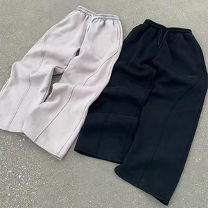Pantalones de chándal anchos para hombre, ligeros, informales, personalizados, estilo urbano, de corte recto, lavados, holgados y acampanados, los más vendidos - Product Image 1