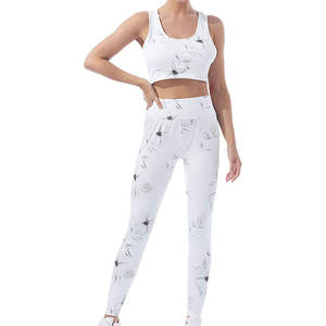 Nouvelle conception, haute qualité, best-seller, ensembles de yoga pour femmes à taille élastique, respirants, ajustables et confortables - Product Image 1