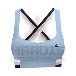 <b>Ladies</b> Sublimation <b>Sports</b> <b>Bra</b> Pakistan Made Quick Dry Seamless Gym & Yoga Wear High Support Seamless <b>Sports</b> <b>Bra</b> - Product Image 4