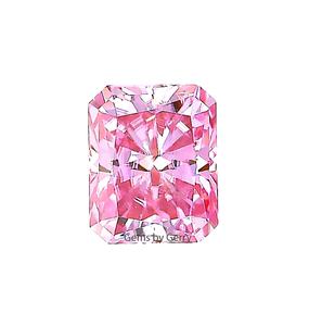 Great Gems Blue Radiant Cut Lab Créé Moissanite 6x8mm 2.00 Carat Changement de Couleur Gemme pour la Fabrication de Bijoux - Product Image 2