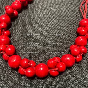 Top classement fait à la main femmes collier résine grosses perles et cordon en cuir déclaration gros colliers de perles bijoux de mode - Product Image 6