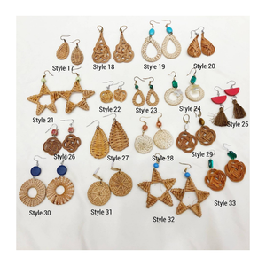 Viet Nam Vintage Rotin Lustre Boucles D'oreilles Papillon Forme De Mode Hoop Boucles D'oreilles Cadeaux De Noël-Caryln 0084935825297 - Product Image 2