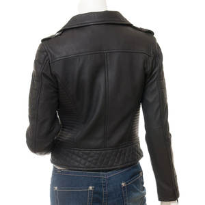 Chaqueta a prueba de viento impermeable de cuero genuino para mujer Slim Fit Color personalizable transpirable Biker Casual fácil de usar razonable - Product Image 2