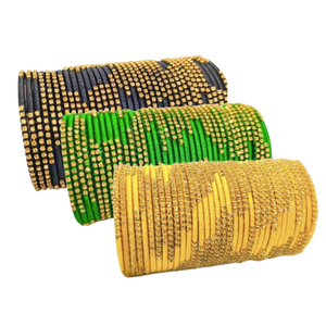 Brazaletes de mujer de cristal chapado en oro oxidado velos de novia de estilo paquistaní de alta calidad velos de boda religiosos de moda venta nuevo - Product Image 5