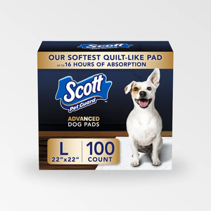 Almohadillas para Perros Scott Pet Guard Advanced - Almohadillas de Entrenamiento para Cachorros, Perros Medianos y Grandes - Absorbencia de hasta 16 Horas 22 x 22 - Paquete de 100 - Product Image 1