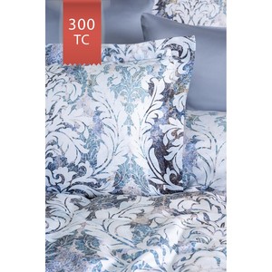 Varol Royal Satin 300TC Duvet Cover <b>Set</b> <b>Single</b> Floral Pattern Classic Style for Home Woven Technique-NIRVANA - Product Image 3