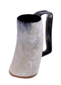 Chope à bière viking artisanale en corne, vente en gros, polie et brillante, authentique, pour les fêtes et les bars - Product Image 5