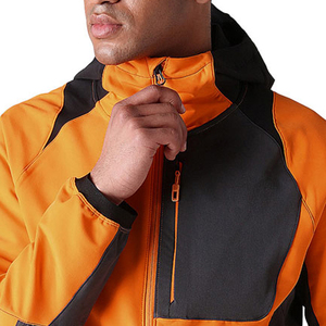 Veste Softshell de printemps sportive à capuche pour hommes de haute qualité imperméable respirant broderie bas prix longue mince avant - Product Image 5