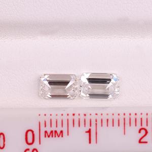 Par de Diamantes Cultivados en Laboratorio con Corte Esmeralda, Certificado IGI, VVS D, Diamantes Sueltos de Lujo para Fabricación de Pendientes al Mejor Precio - Product Image 3