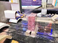 Machine de gravure sur pierre CNC à tête pivotante 4 axes, tête de sculpture robuste pour granit, pour routeur à pierre à portique