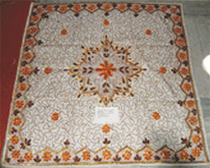 Luxury Embroidery Organza <b>Table</b> Cloth Indian Designer <b>Table</b> <b>Cover</b> with Intricate Embroidered Detailing - Product Image 3