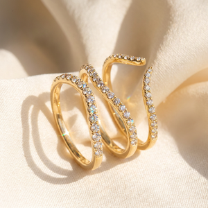 Anillo de Diamante Cultivado en Laboratorio con Corte VVS de Nuevo Diseño, Anillo de Oro Amarillo de 14K y 18K, Chapado en Oro, Apilable, Certificado por IGI, Anillo de Boda para Mujer, Fino - Product Image 1
