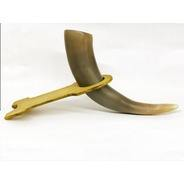 Corne à boire viking naturelle de haute qualité indienne avec support, style animal poli, écologique - Product Image 4