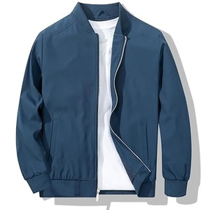 Hot Selling Custom Made Stand Front <b>Canvas</b> Thin Streetwear Bomber <b>Jacket</b> Zip-Up Outdoor Casual Unisex Breathable Eco-Friendly - Product Image 5