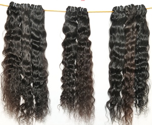 100% paquetes de Virgen remy sin procesar ondulado onda profunda cutícula alineada templo extensiones de cabello humano indio - Product Image 5