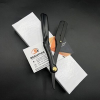Meilleure vente en gros de rasoirs de coiffeur durables à manche en plastique coupe droite couteau pliant rasoi pour shavette à gorge