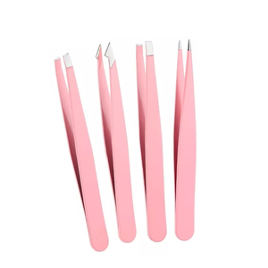 Ensemble de pinces à sourcils roses professionnelles maquillage et outils de marque privée personnalisés pince à épiler à sourcils - Product Image 1