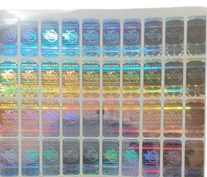 Etiquetas Adhesivas Holográficas Premium Digitech, Color Plateado, Diseño de Corte de Espacio, Modelo P4, Uso Comercial y de Compras - Product Image 1