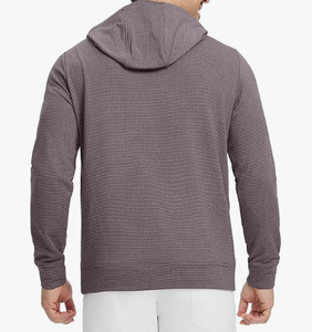 Sweat à capuche de golf athlétique pour homme, hiver, chaud, léger, polaire, poche kangourou, taille XXS, texture quadrillée, uni - Product Image 3