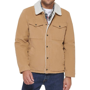 Chaqueta vaquera de invierno para hombre, chaqueta vaquera informal de Color sólido con botones, chaqueta vaquera de primer plano para hombre, prendas de vestir de algodón ajustadas, pantalones vaqueros para hombre - Product Image 1