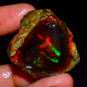 โอปอลเอธิโอเปียนดิบ, โอปอลเอธิโอเปียอัญมณีหยาบ, โอปอลไฟฉูดฉาด, อัญมณีโอปอลธรรมชาติ, อัญมณีหลวม, 105.5 ct. R-262 - Product Image 3